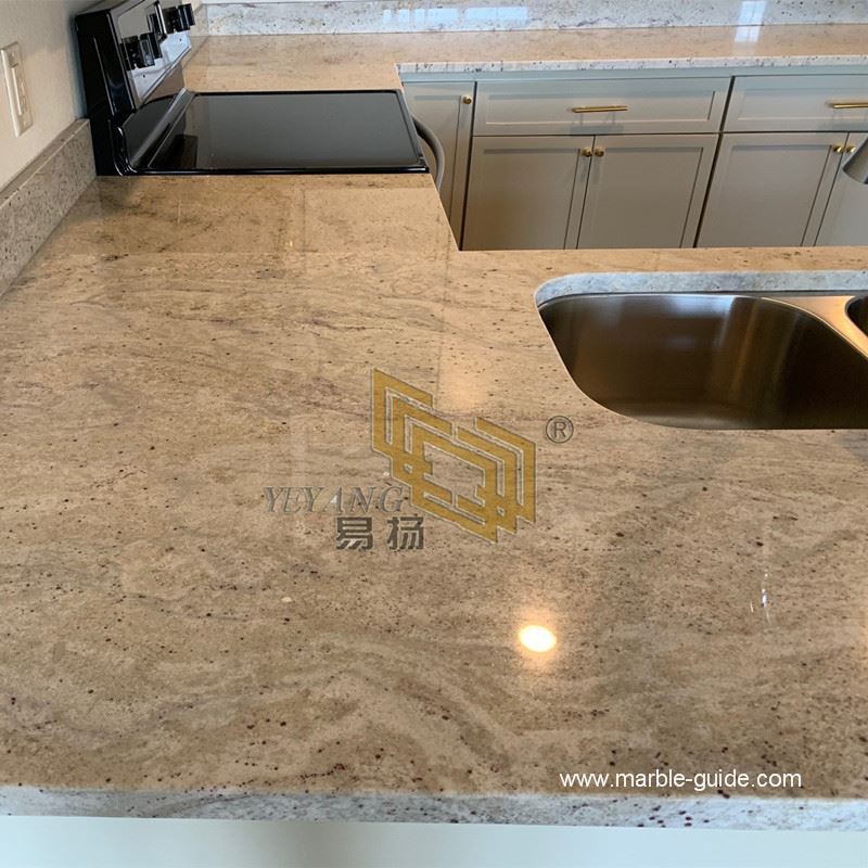 Kashmir Gold Granite Countertops for Kitchen1