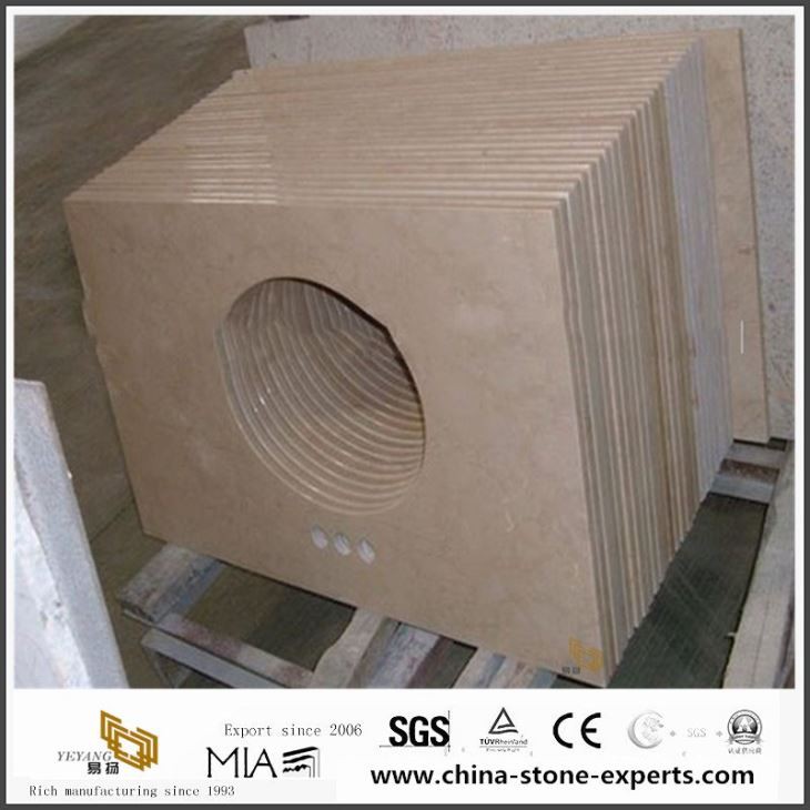 Natural Galala Beige Marble Stone Vanities