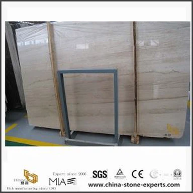 لوح الرخام الحقيقي Daino سيربيجيانتي الإيطالية المنوال الخشب رمادية