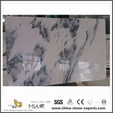 المناظر الطبيعية الرخام الأبيض للمطبخ تصميم الأرضيات أو الغرور الأعلى