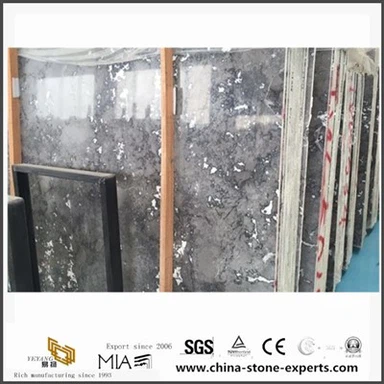 أبيض غائم رمادي حجر الرخام ل كونترتوب المطبخ وتصميم بلاط