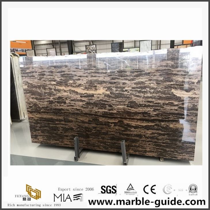 China Golden Beach Marble Slab Brown Marble With Good Price