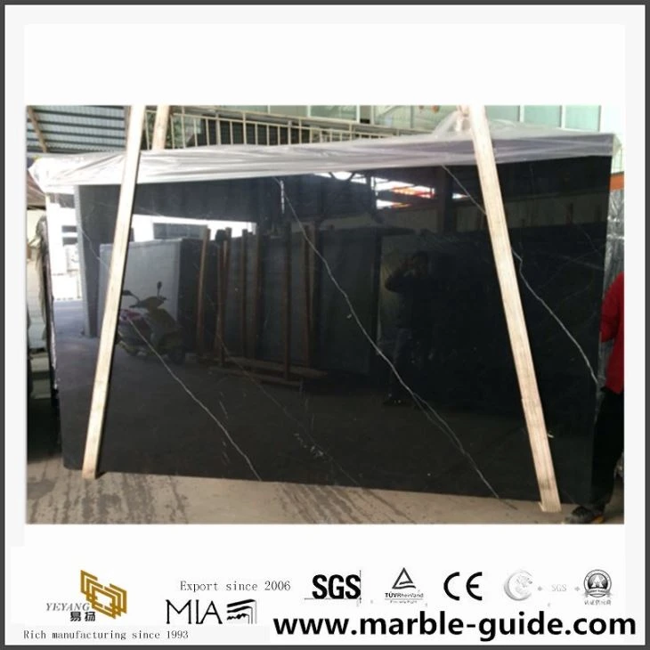 Nero Marquina Black Marble Quarry Slab Hot Sale