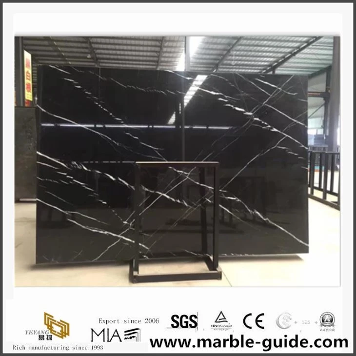 Nero Marquina Black Marble Quarry Slab Hot Sale