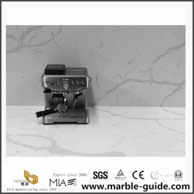 كالاكاتا الأبيض كونتيرتوب كوارتز كونترتوب لتصميم المطبخ