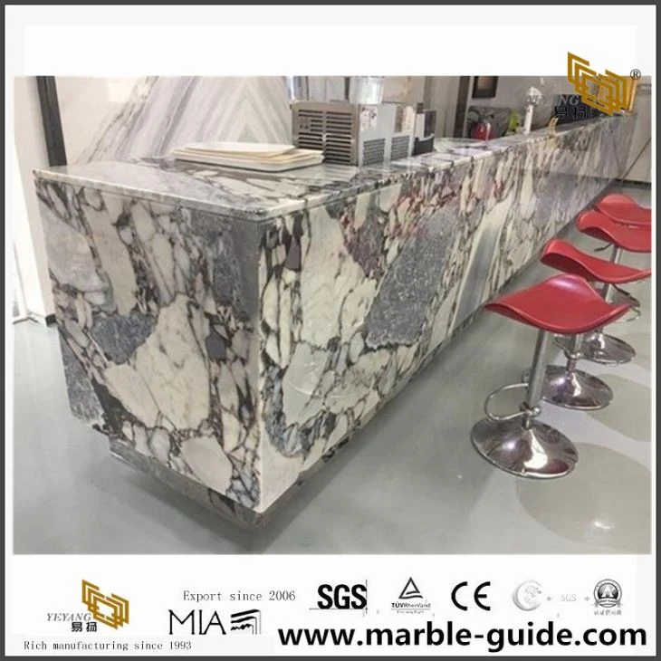 White Titanic Storm Marble Slab For Contertop
